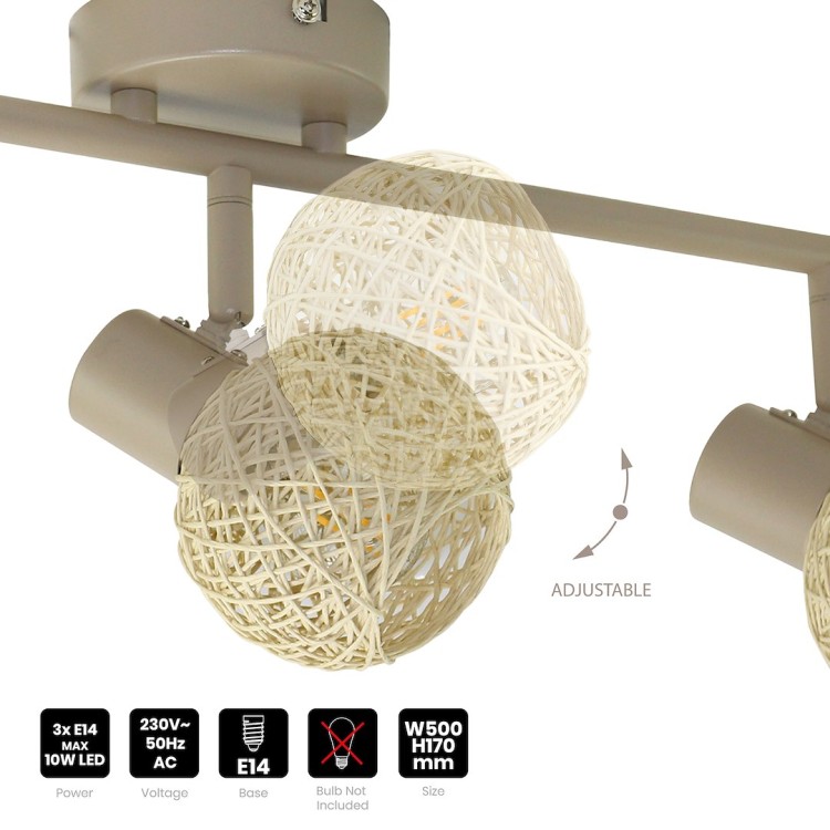 Lampa sufitowa DEX 3xE14 ML2119 Milagro