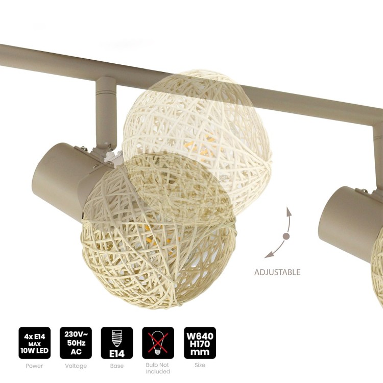 Lampa sufitowa DEX 4xE14 ML2120 Milagro
