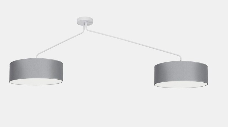 Lampa sufitowa wisząca Loft FALCON GRAY 7948 NOWODVORSKI Lighting 6xE27 nowoczesna oświetleniowa zwis Industrialna żyrandol abażur tkanina szary Inspiracje Premium