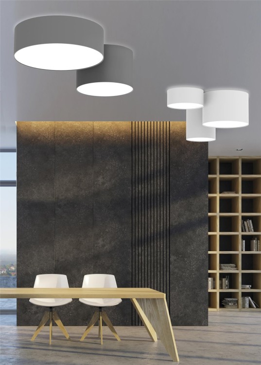 Lampa sufitowa Loft CAMERON WHITE IV 9606 NOWODVORSKI Lighting 4xE27 nowoczesna oświetleniowa Industrialna plafon abażur tkanina biały Inspiracje Premium