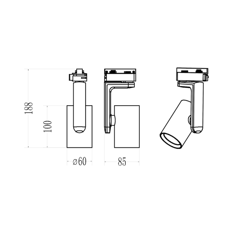 Oprawa Timor Track Biały 1xGU10 ML2284 Milagro
