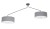 Lampa sufitowa wisząca Loft HAWK II GRAY 6541 NOWODVORSKI Lighting 6xE27 nowoczesna oświetleniowa zwis Industrialna żyrandol abażur tkanina szary metal Inspiracje Premium