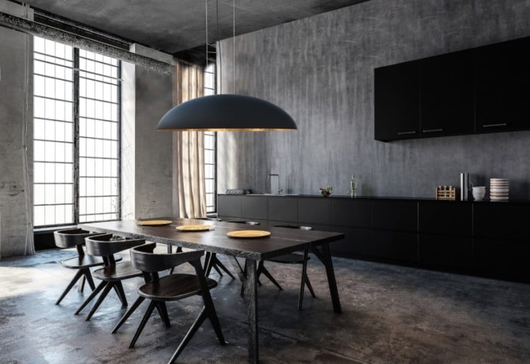 Lampa sufitowa wisząca Industrialna Loft CANOE BLACK GOLD V 7926 NOWODVORSKI Lighting E27 x5 oświetleniowa żyrandol nowoczesna do Kuchni Jadalni nad stół blat wyspę czarno-złota zwis Inspiracje Premium