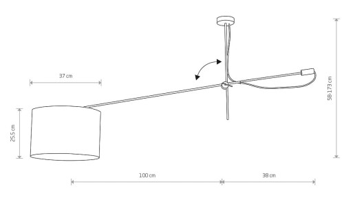 Lampa sufitowa wisząca Loft VIPER I WHITE 6640 NOWODVORSKI Lighting E27 nowoczesna oświetleniowa zwis Industrialna żyrandol abażur tkanina biały metal Inspiracje Premium