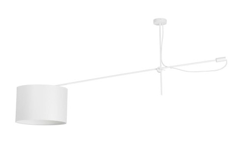 Lampa sufitowa wisząca Loft VIPER I WHITE 6640 NOWODVORSKI Lighting E27 nowoczesna oświetleniowa zwis Industrialna żyrandol abażur tkanina biały metal Inspiracje Premium
