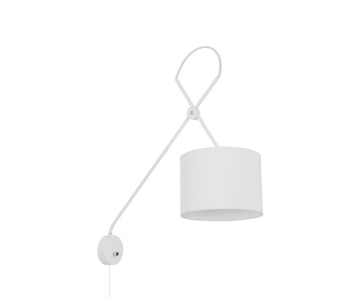Lampa ścienna kinkiet Loft VIPER I WHITE 6512 NOWODVORSKI Lighting E14 nowoczesna oświetleniowa Industrialna abażur tkanina biały metal Inspiracje Premium