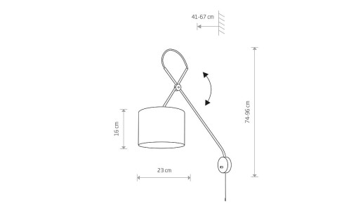 Lampa ścienna kinkiet Loft VIPER I WHITE 6512 NOWODVORSKI Lighting E14 nowoczesna oświetleniowa Industrialna abażur tkanina biały metal Inspiracje Premium