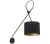 Lampa ścienna kinkiet Loft VIPER I BLACK 6513 NOWODVORSKI Lighting E14 nowoczesna oświetleniowa Industrialna abażur tkanina czarno-złoty czarny złoty metal Inspiracje Premium