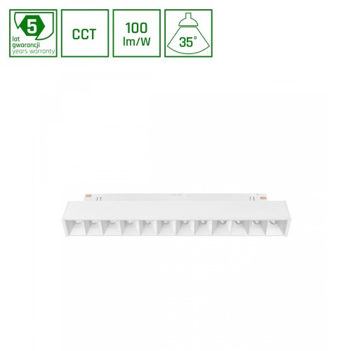 SYSTEM SHIFT CCT- GRID S Oprawa liniowa 220x23x42 12W 35st biały CCT SWITCH 5 Lat Gwarancji WLD+40040_CCT WOJNAROWSKI Lighting