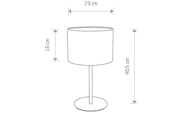 Lampa stojąca nocna Loft ALICE GRAY I B 9090 NOWODVORSKI Lighting E27 nowoczesna stołowa oświetleniowa Industrialna abażur tkanina szary metal Inspiracje Premium