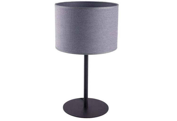 Lampa stojąca nocna Loft ALICE GRAY I B 9090 NOWODVORSKI Lighting E27 nowoczesna stołowa oświetleniowa Industrialna abażur tkanina szary metal Inspiracje Premium