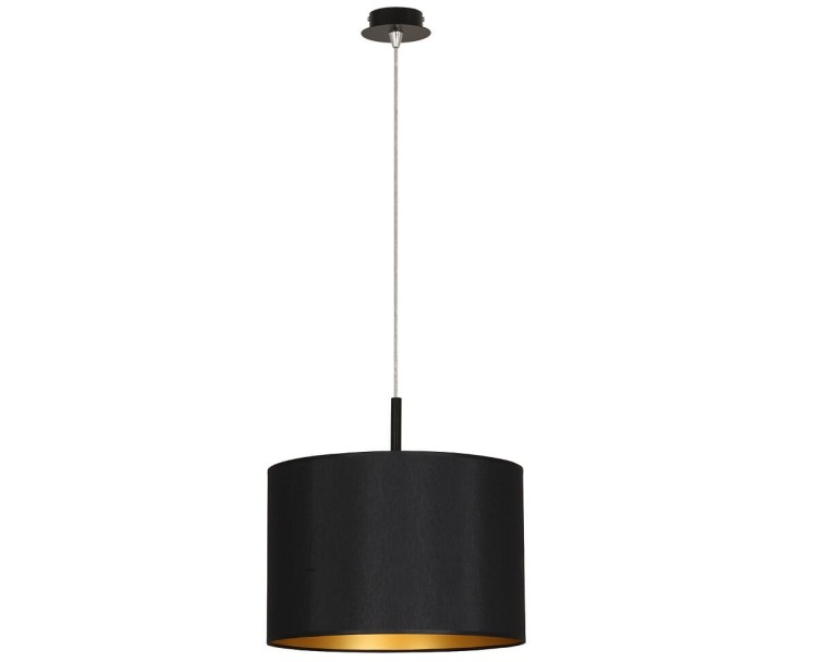 Lampa sufitowa Loft ALICE GOLD I L 4961 NOWODVORSKI Lighting E27 nowoczesna wisząca oświetleniowa Industrialna abażur tkanina zwis żyrandol czarno-złoty czarna złota metal nad stół blat wyspę Inspiracje Premium