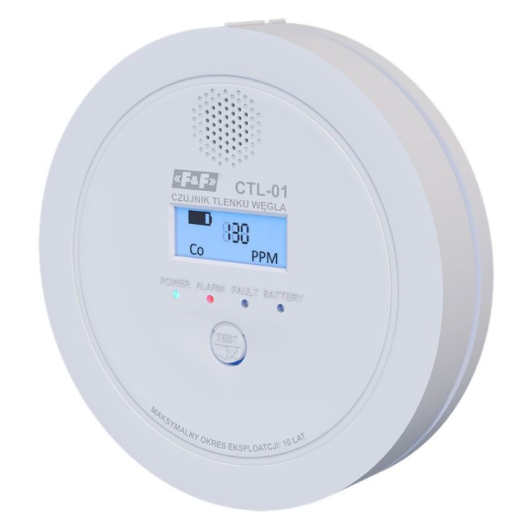 Detektor tlenku węgla CTL-01 F&F czujnik czadu