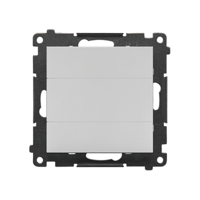 Zaślepka z ramką montażową Simon 55 TPS.01/114 Kontakt-Simon jasnoszary mat