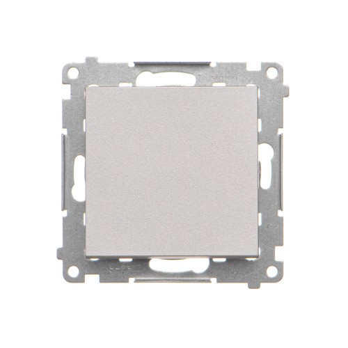 Przycisk pojedynczy rozwierny bez piktogramu Simon 55 TPR1.01/143 Kontakt-Simon aluminium mat