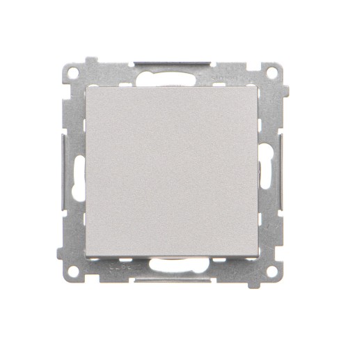 Przycisk pojedynczy rozwierny bez piktogramu Simon 55 TPR1.01/143 Kontakt-Simon aluminium mat