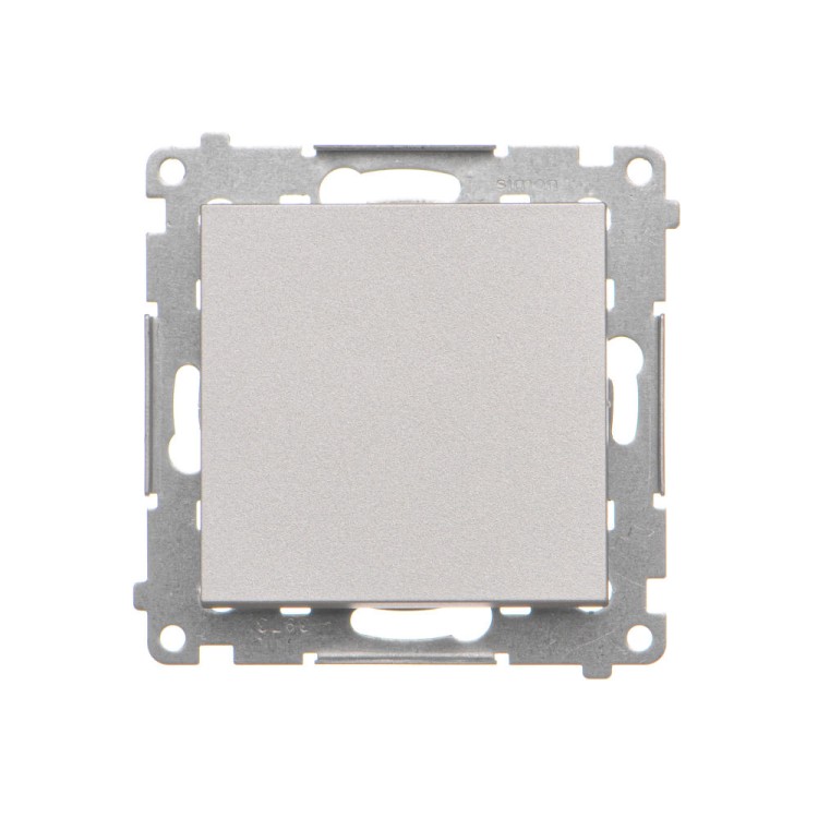 Przycisk pojedynczy rozwierny bez piktogramu Simon 55 TPR1.01/143 Kontakt-Simon aluminium mat