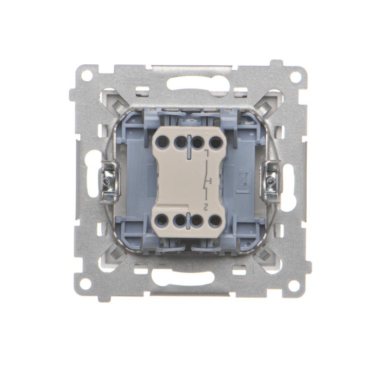 Przycisk pojedynczy rozwierny bez piktogramu Simon 55 TPR1.01/143 Kontakt-Simon aluminium mat