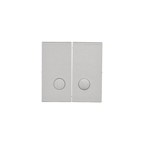 Klawisz podwójny do łączników i przycisków Simon 55 TKW6/2L2/143 Kontakt-Simon aluminium mat