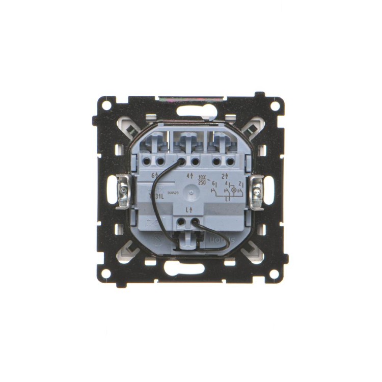 Przycisk potrójny zwierny z podświetleniem Simon 55 TP31L.01/143 Kontakt-Simon aluminium mat