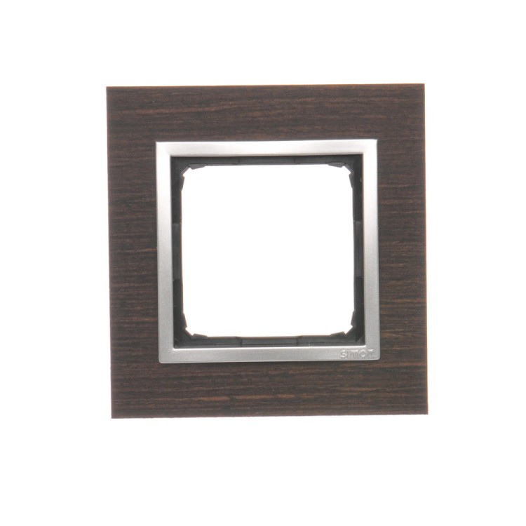 Ramka 1-krotna drewniana Simon 54 Nature DRN1/84 Kontakt-Simon srebrne wenge