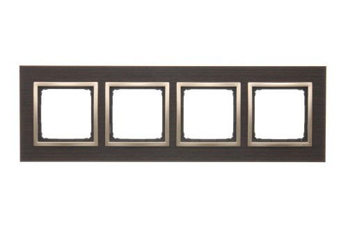 Ramka 4- krotna drewniana Simon 54 Nature DRN4/85 Kontakt-Simon złote wenge