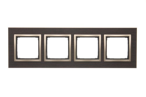 Ramka 4- krotna drewniana Simon 54 Nature DRN4/85 Kontakt-Simon złote wenge