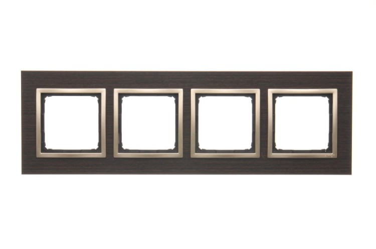 Ramka 4- krotna drewniana Simon 54 Nature DRN4/85 Kontakt-Simon złote wenge
