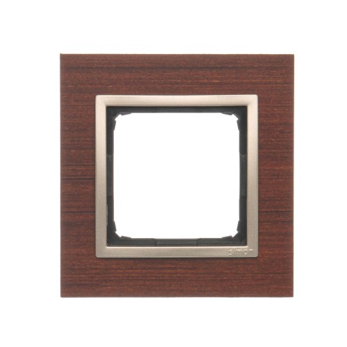 Ramka 1-krotna drewniana Simon 54 Nature DRN1/86 Kontakt-Simon złoty orzech