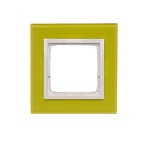Ramka 1-krotna szklana Simon 54 Nature DRN1/90 Kontakt-Simon limonkowy sorbet