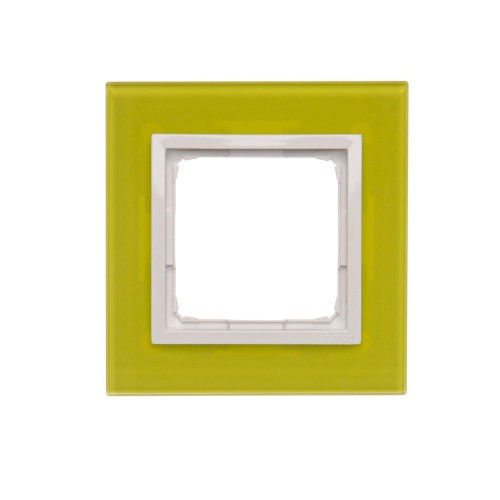 Ramka 1-krotna szklana Simon 54 Nature DRN1/90 Kontakt-Simon limonkowy sorbet