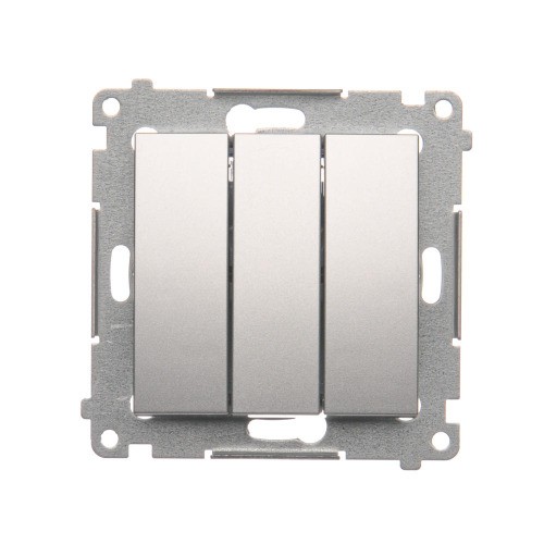 Łącznik potrójny Simon 54 DW31.01/43 Kontakt-Simon srebrny mat, metalizowany