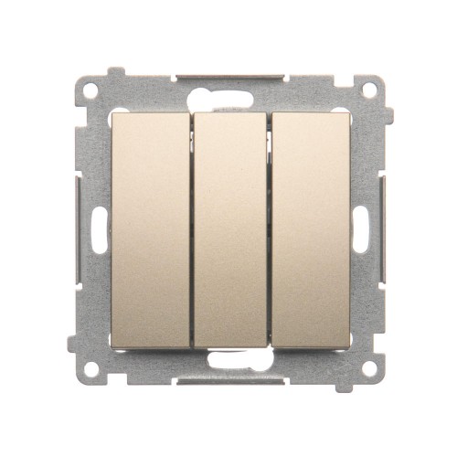 Łącznik potrójny Simon 54 DW31.01/44 Kontakt-Simon złoty mat, metalizowany