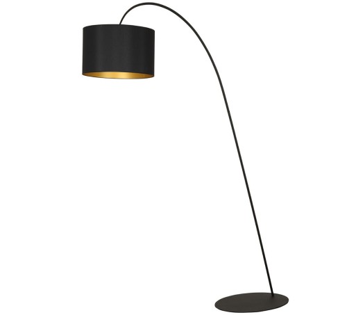 Lampa stojąca podłogowa Loft ALICE GOLD I 4963 NOWODVORSKI Lighting E27 nowoczesna lampa oświetleniowa Industrialna abażur tkanina czarno-złoty czarna złota metal Inspiracje Premium