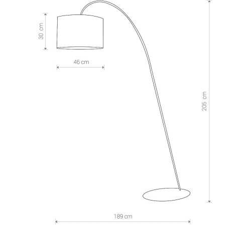 Lampa stojąca podłogowa Loft ALICE ECRU L 3457 NOWODVORSKI Lighting E27 nowoczesna lampa oświetleniowa Industrialna abażur tkanina ecru metal Inspiracje Premium