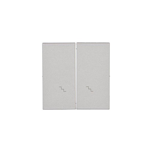 Klawisz podwójny do łączników i przycisków Simon 55 TKW6/2/143 Kontakt-Simon aluminium mat