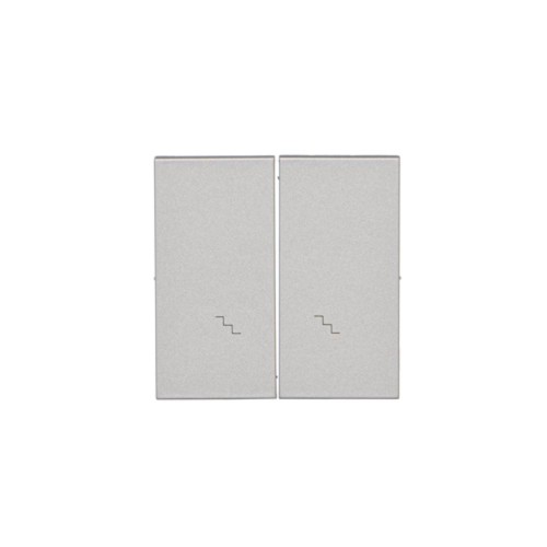 Klawisz podwójny do łączników i przycisków Simon 55 TKW6/2/143 Kontakt-Simon aluminium mat