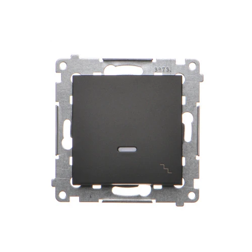Łącznik schodowy z podświetleniem LED Simon 54 DW6AL.01/49 Kontakt-Simon czarny mat