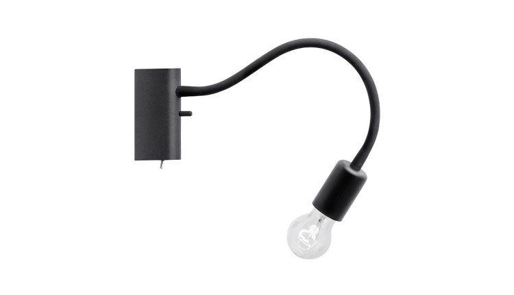 Lampa ścienna kinkiet regulowana Loft FLEX BLACK I KINKIET 9768 NOWODVORSKI Lighting E27 nowoczesna oświetleniowa Industrialna z wyłącznikiem czarny czarna metal giętka elastyczna Inspiracje Premium