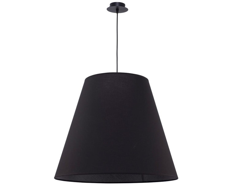 Lampa sufitowa wisząca Loft MOSS BLACK 9737 NOWODVORSKI Lighting 3xE27 nowoczesna oświetleniowa zwis Industrialna żyrandol abażur tkanina czarny czarna metal Inspiracje Premium