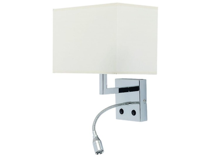 Lampa ścienna kinkiet Loft HOTEL LED ECRU KINKIET 6800 NOWODVORSKI Lighting E27 nowoczesna oświetleniowa Industrialna z lampką do czytania i włącznikiem ecru metal idealna do hotelu Inspiracje Premium