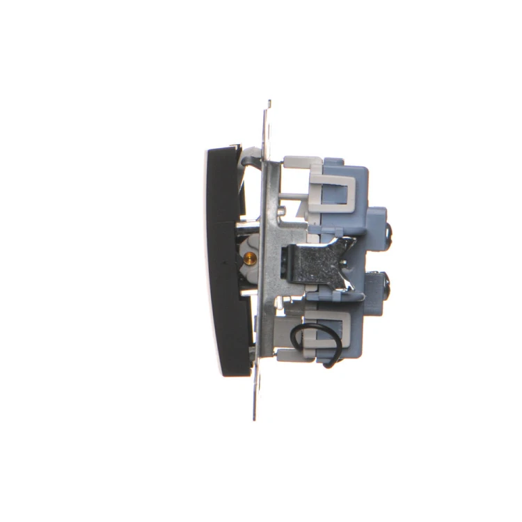 Łącznik schodowy podwójny z podświetleniem LED Simon 54 DW6/2L.01/49 Kontakt-Simon czarny mat