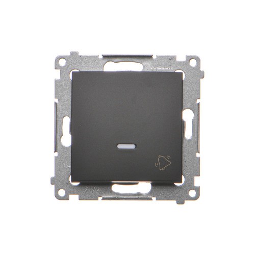 Przycisk "dzwonek" z podświetleniem LED Simon 54 DD1L.01/49 Kontakt-Simon czarny mat