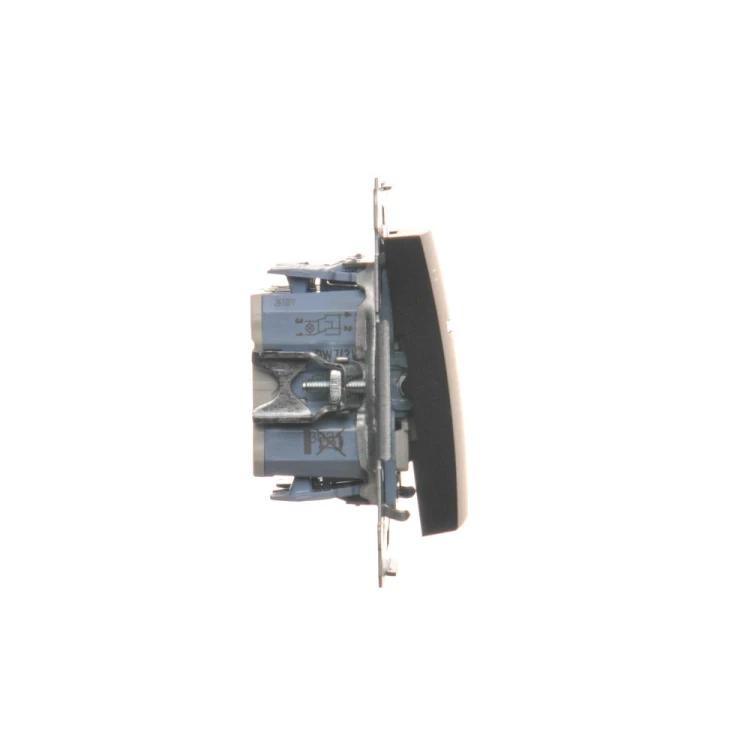 Łącznik krzyżowy podwójny z podświetleniem LED Simon 54 DW7/2L.01/49 Kontakt-Simon czarny mat