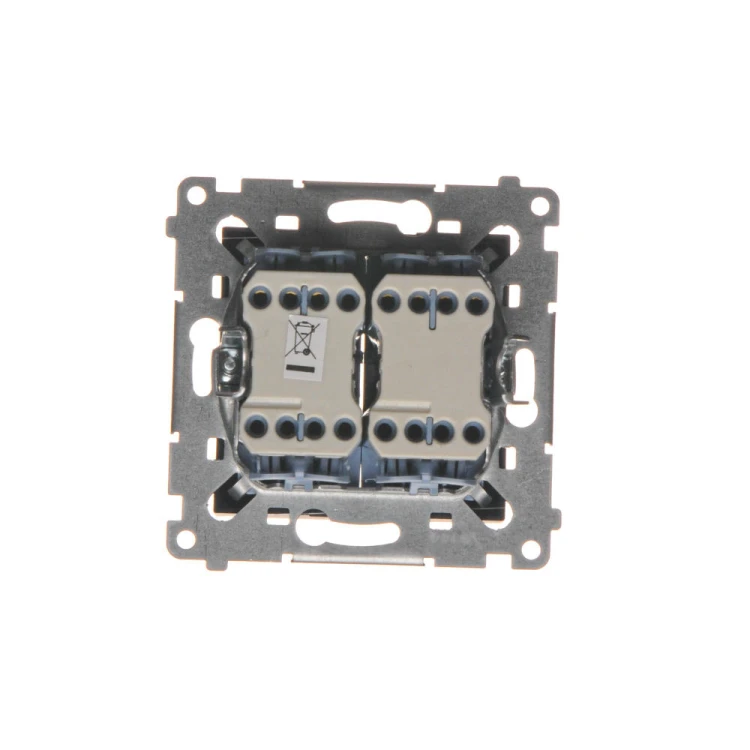 Łącznik krzyżowy podwójny z podświetleniem LED Simon 54 DW7/2L.01/49 Kontakt-Simon czarny mat