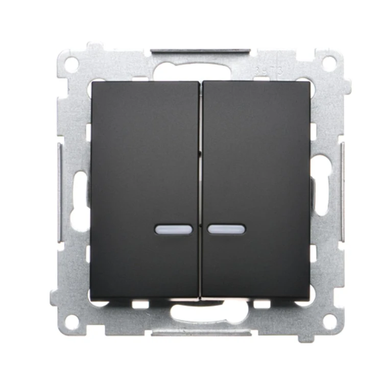 Łącznik świecznikowy z podświetleniem LED do wersji IP44 Simon 54 DW5ABL.01/49 Kontakt-Simon czarny mat