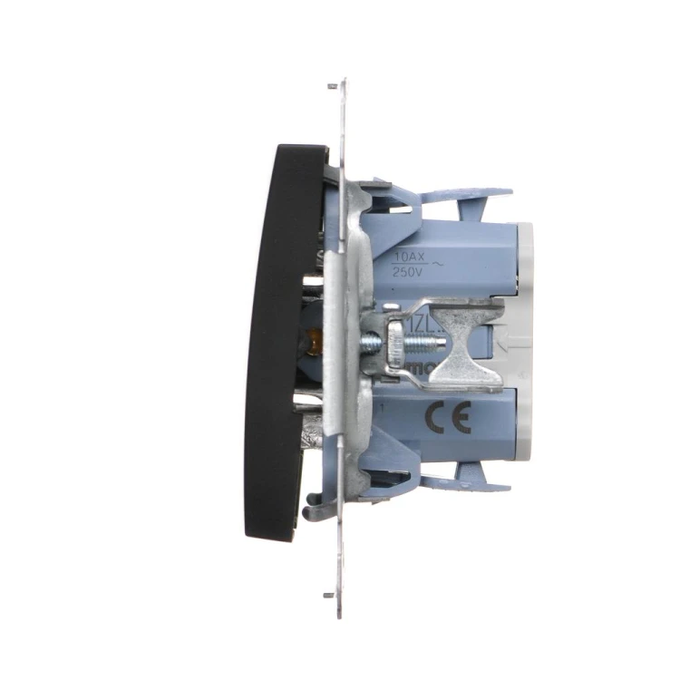 Łącznik jednobiegunowy z sygnalizacją załączenia LED Simon 54 DW1ZL.01/49 Kontakt-Simon czarny mat