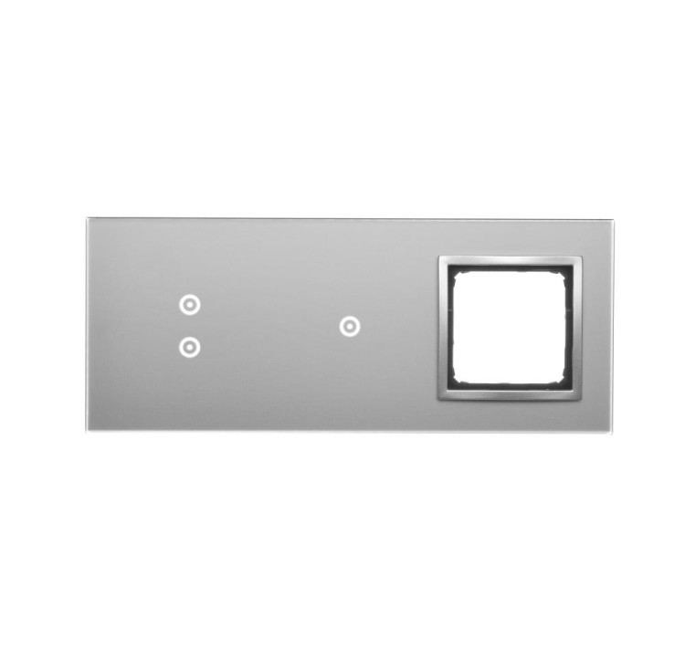 Panel dotykowy 3 moduły Simon 54 Touch DSTR3310/71 Kontakt-Simon srebrna mgła