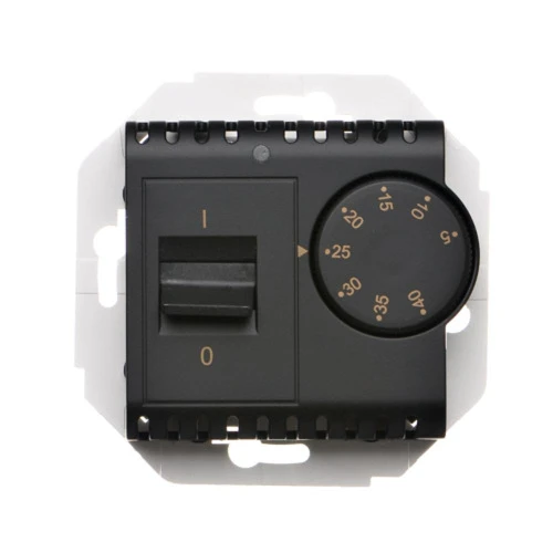 Regulator temperatury z czujnikiem zewnętrznym Simon 54 DRT10Z.02/49 Kontakt-Simon czarny mat