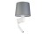 Lampa ścienna kinkiet z lampką do czytania Loft CHILLIN II WHITE GRAY 8215 NOWODVORSKI Lighting E27/G9 nowoczesna oświetleniowa ścienna z włącznikiem Industrialna abażur tkanina szary szara metal idealna do hotelu sypialni Inspiracje Premium